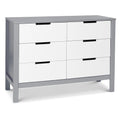 Carter's Colby 6-Drawer Dresser in Grey and White - Safe, Spacious