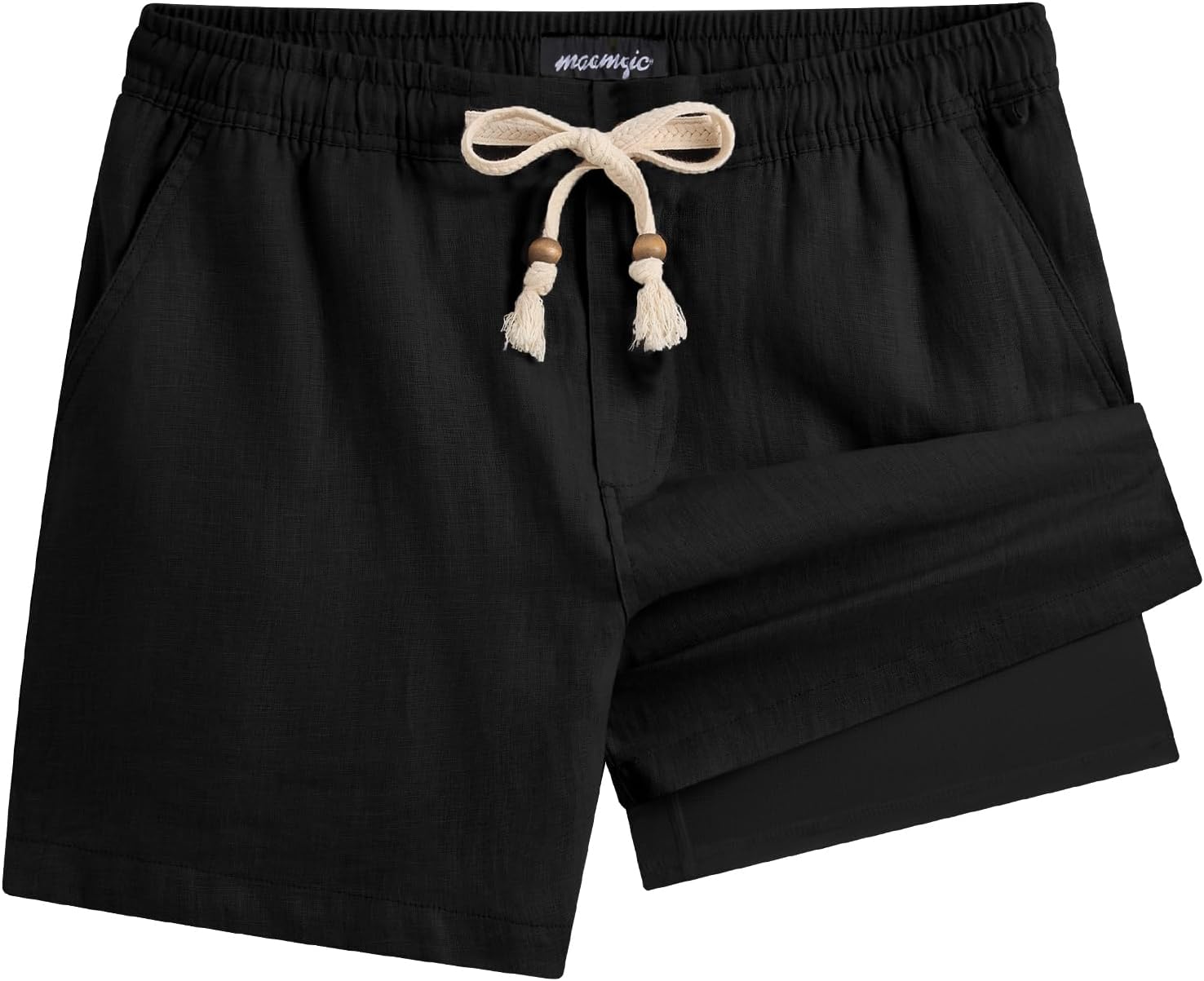 maamgic Mens Casual Linen Shorts for Summer Comfort and Style