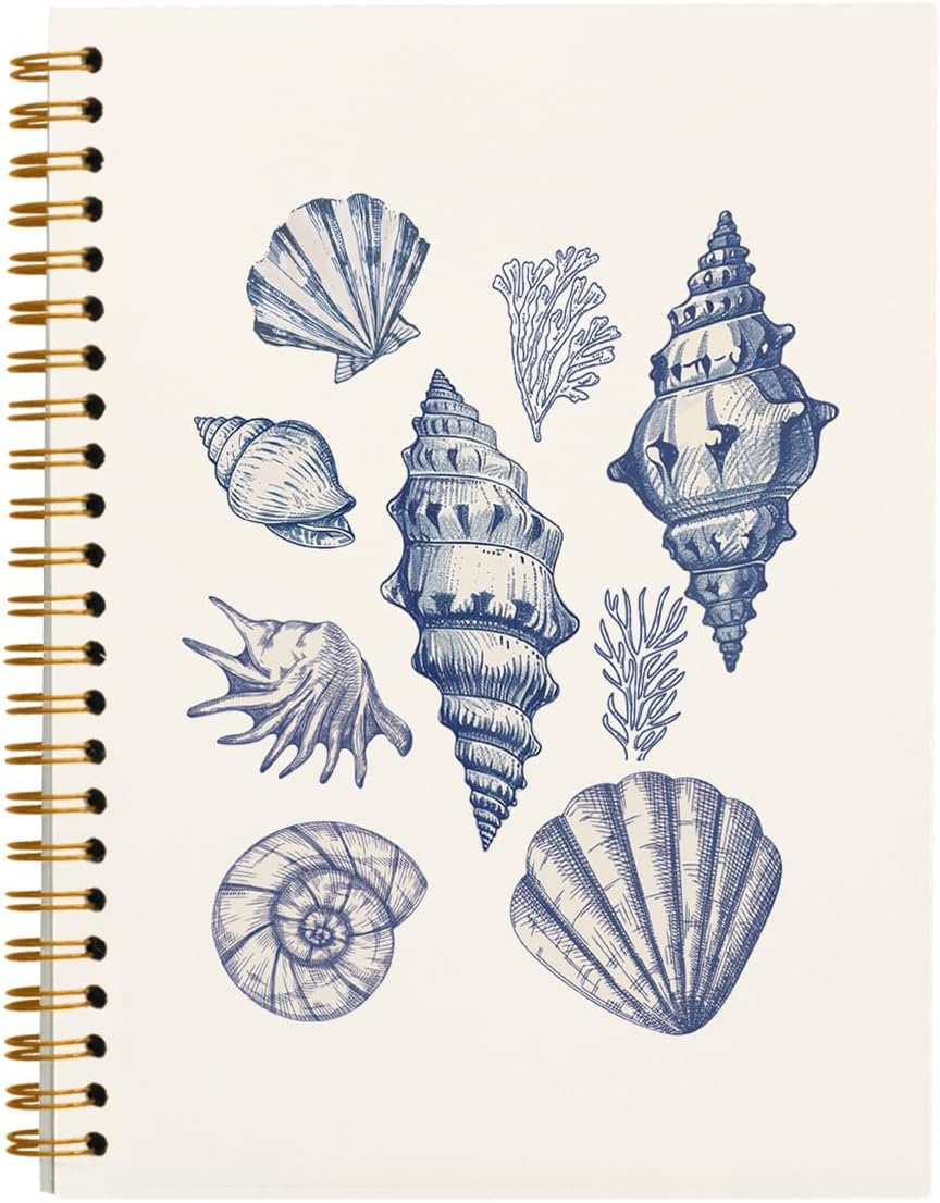 Cute Shell Design Notebook for Girly Ocean Lovers