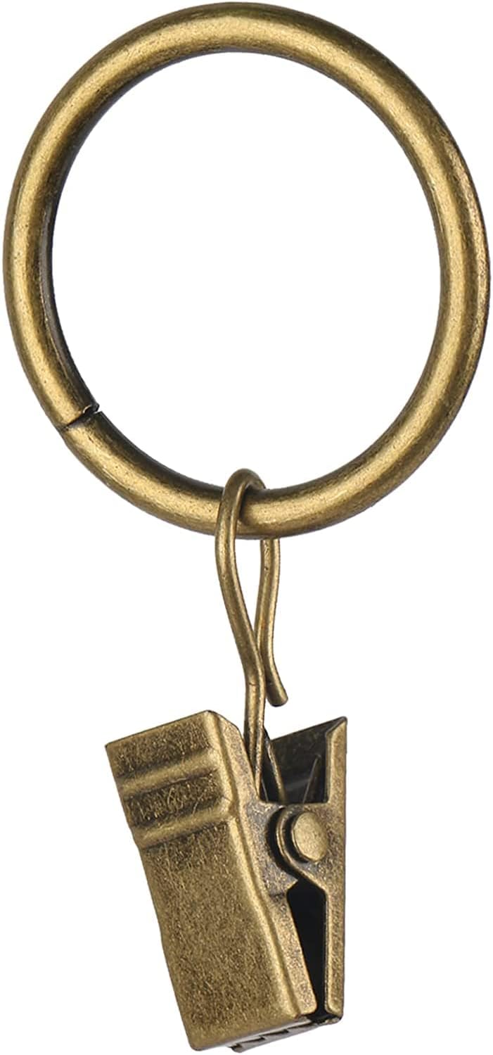 Antique Brass Curtain Rings - Securely Hang Curtains!