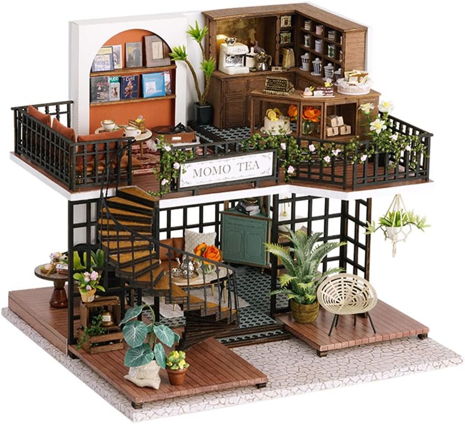 TuKIIE DIY Miniature Dollhouse Furniture Kit for Creative Fun