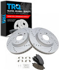 TRQ Front Performance Brake Pad & Rotor Kit - Quiet, Long-Lasting
