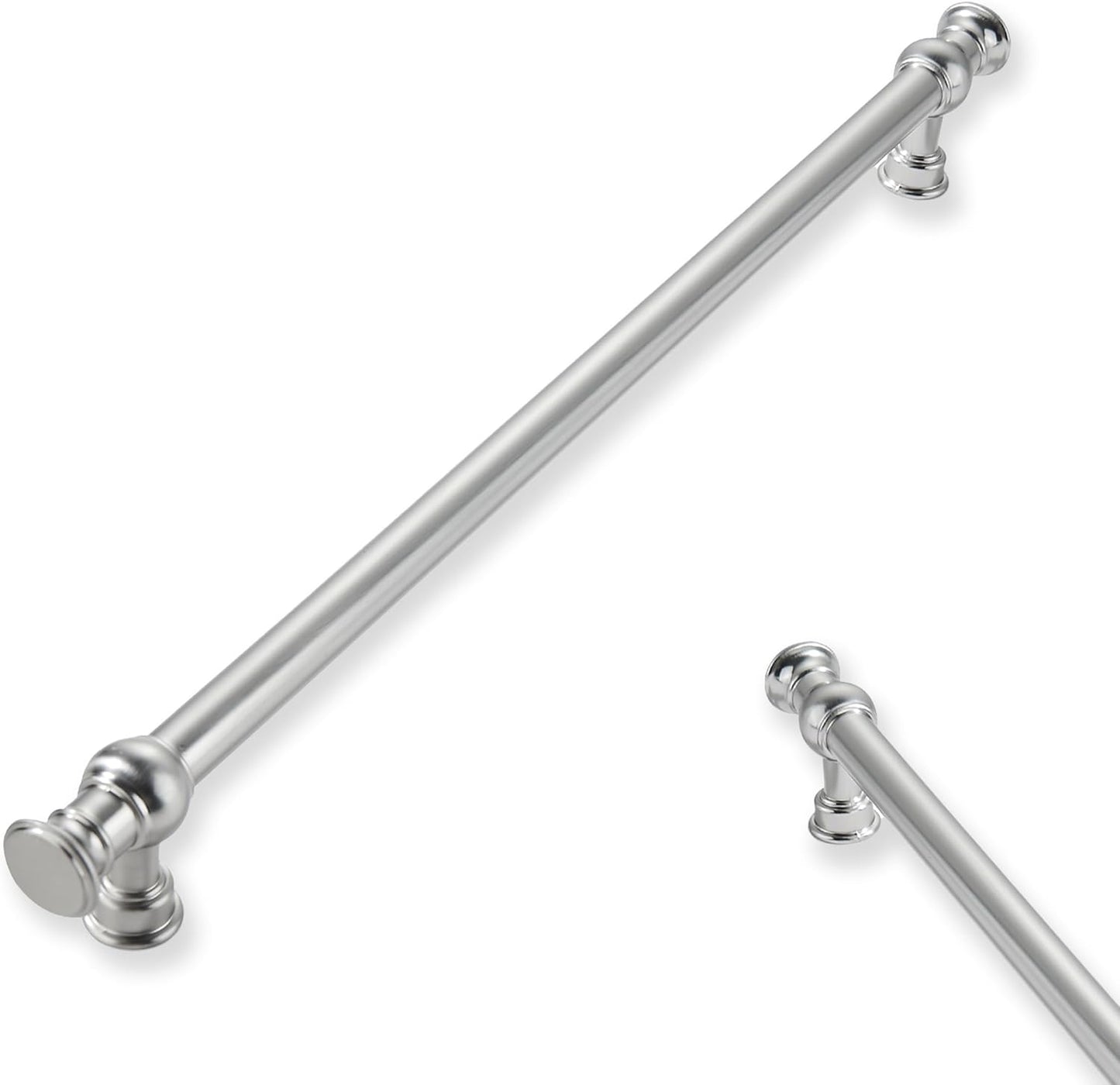 10-Pack 8in Brushed Satin Nickel Cabinet Pulls for Kitchen Use