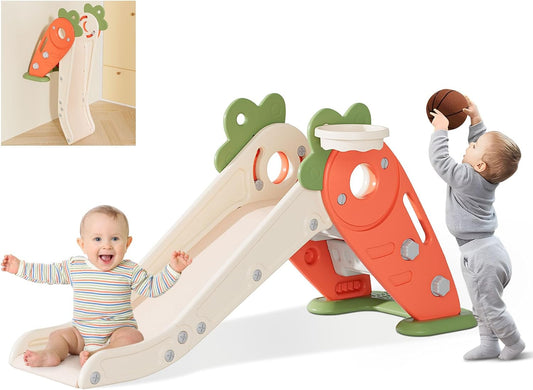 Toddler Slide 3 in 1 Indoor Foldable Kids Slide for Fun Play