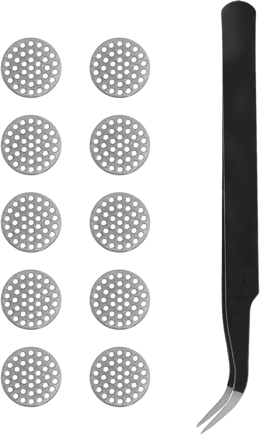 NANLANFAN Earbud Dust Filters - 10Pcs Silver Set