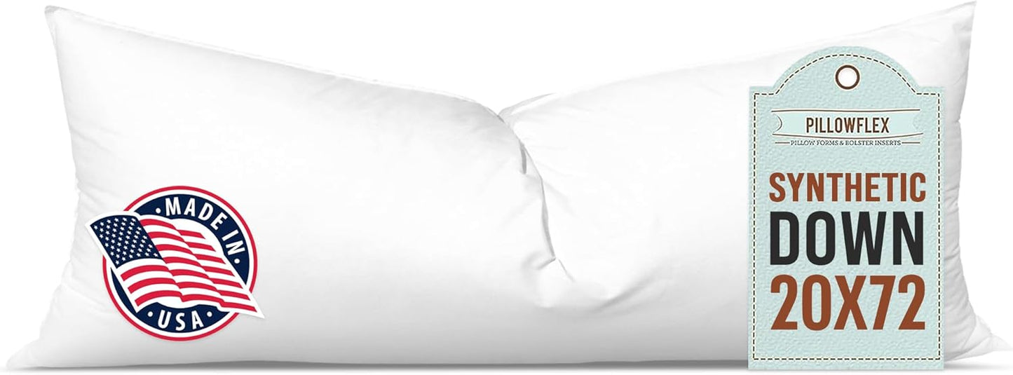 Pillowflex Synthetic Down Pillow Insert - Ultra Soft Body Pillow