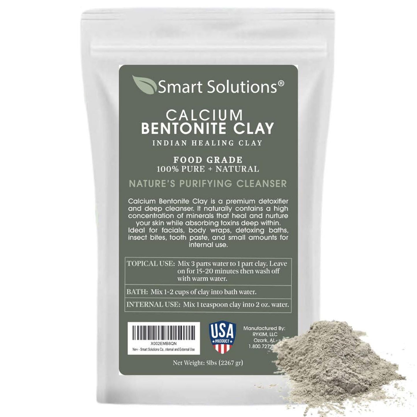 Calcium Bentonite Clay Food Grade for DIY Facial Treatments