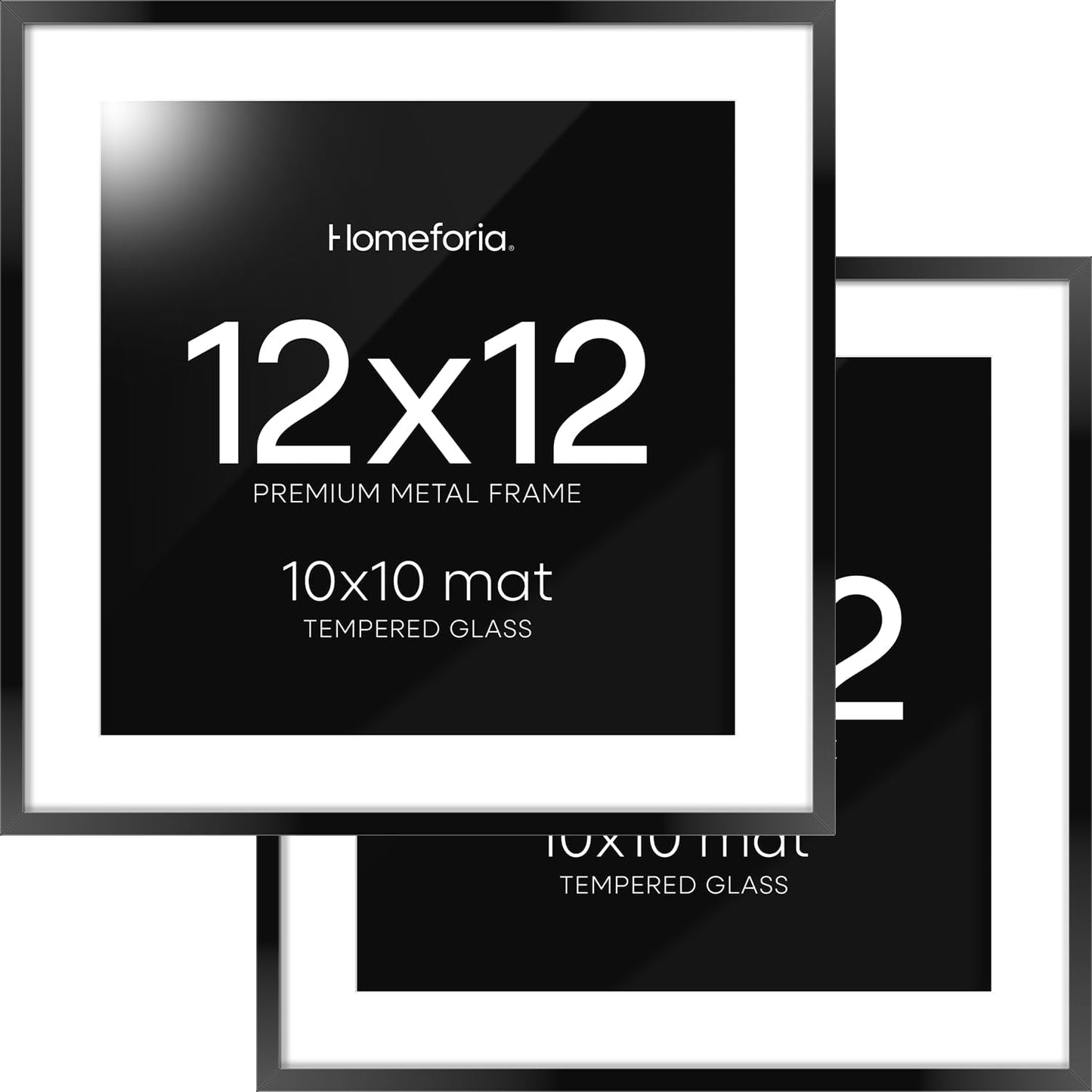 Homeforia Black 12x12 Picture Frames for Modern Decor