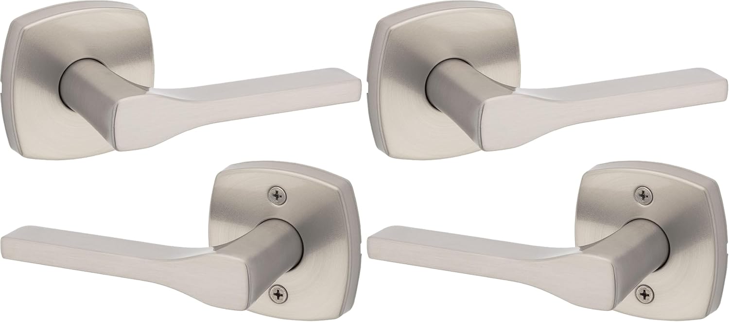 Kwikset Tripoli Lever Interior Passage Door Handle for Closets
