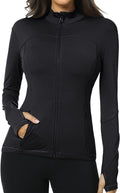 QUEENIEKE Womens Running Jacket Slim Full Zip Up - Lightweight Fit