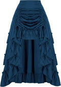 Scarlet Darkness Women's Summer Gothic Steampunk High-Low Bustle Skirt