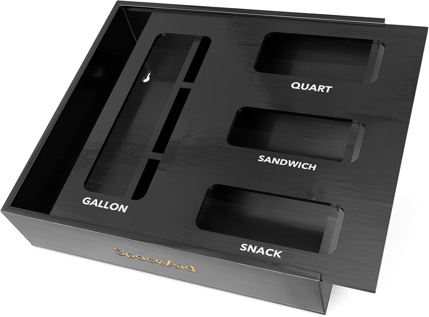 SpaceAid Bag Storage Organizer for Kitchen Drawer - Bamboo Design