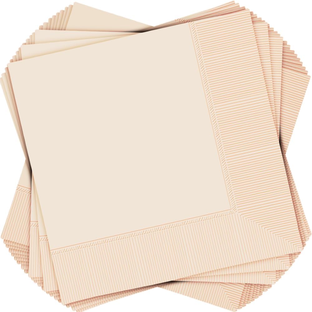 Absorbent & Soft Beverage Napkins - 40-Pack - Vanilla Creme