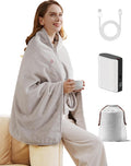 Rechargeable Warming Blanket with Battery Pack - Cordless Heated Shawl