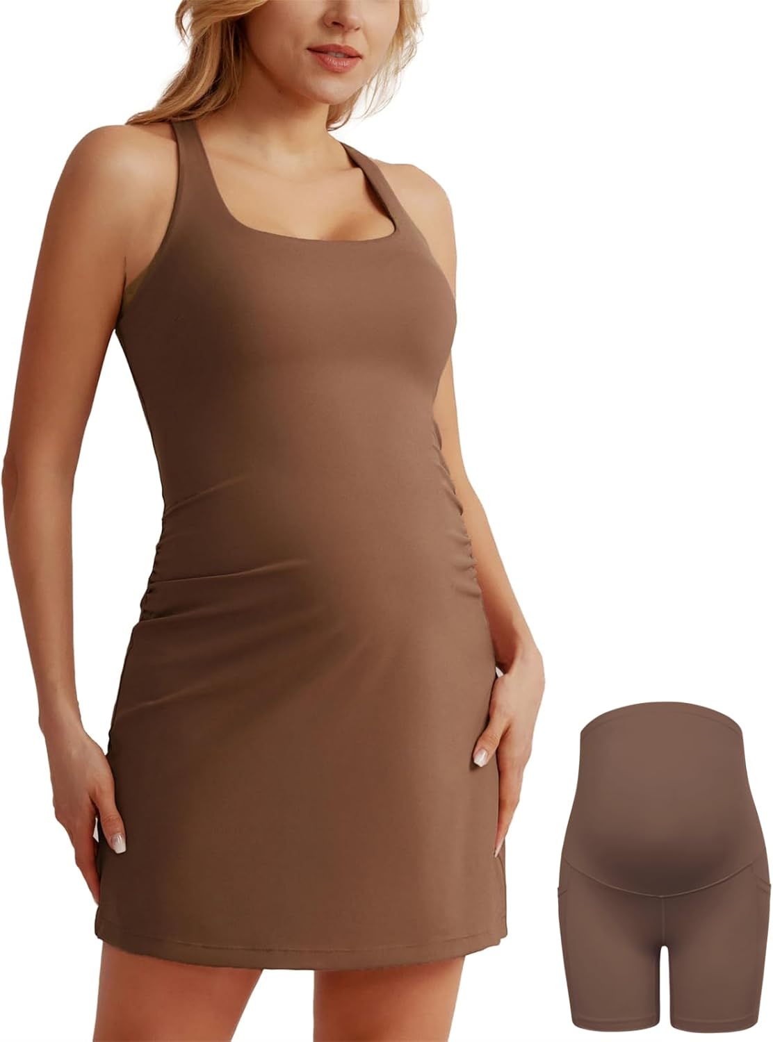 Maacie Maternity Tennis Dress with Built-in Bra and Shorts