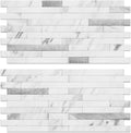 Faux Stone Peel and Stick Backsplash White Marble Look - Easy DIY