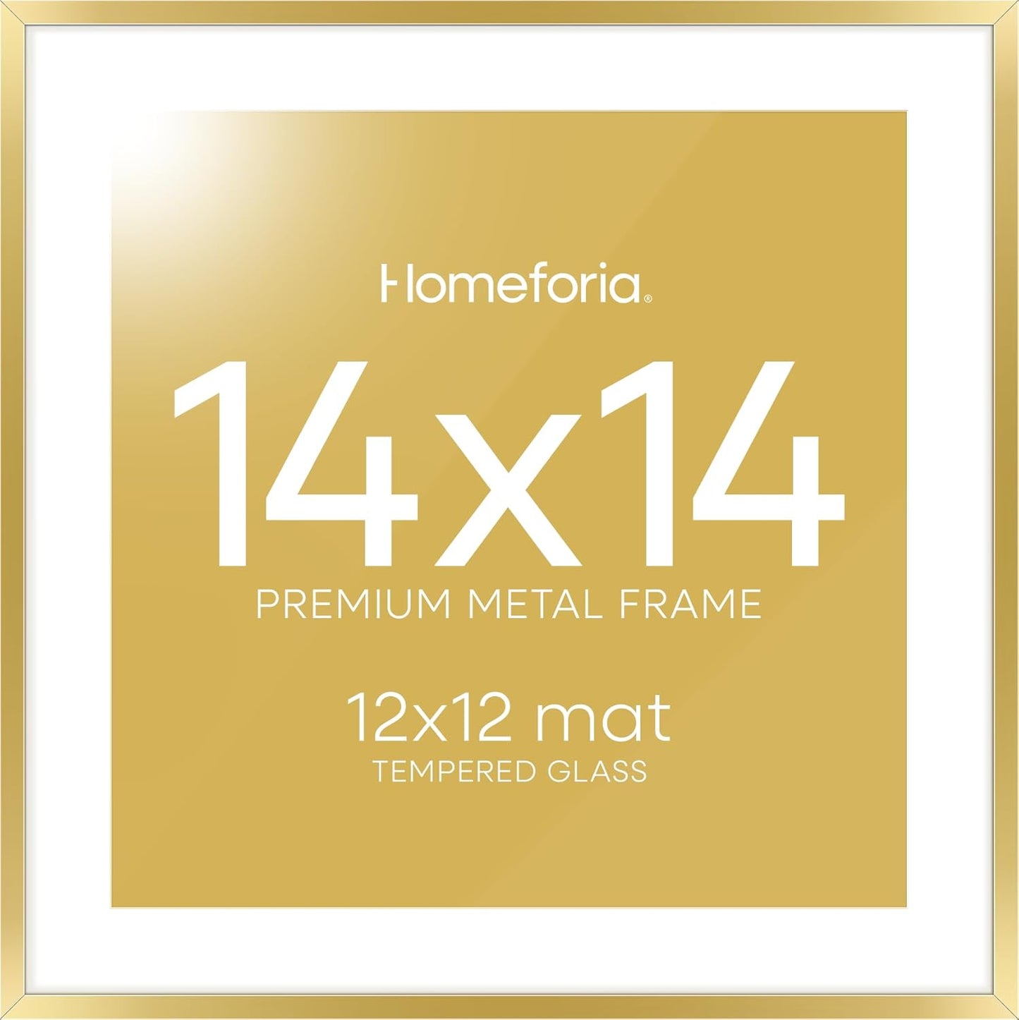 Homeforia 14x14 Picture Frame Gold for Elegant Display