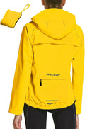 Women's Packable Waterproof Running Jacket - Lightweight Windbreaker