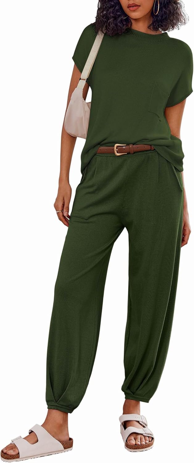 Ekouaer Two Piece Outfits Lounge Sets for Women Stylish Comfort