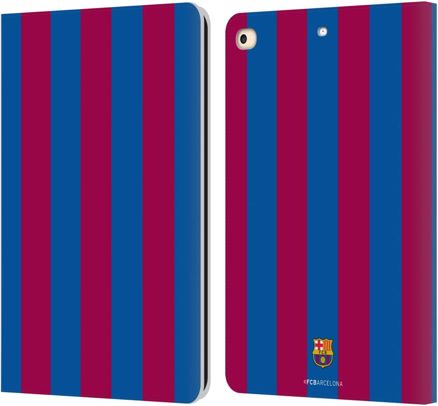FC Barcelona Stripes Crest Leather Wallet Case for iPad 9.7 2017/2018