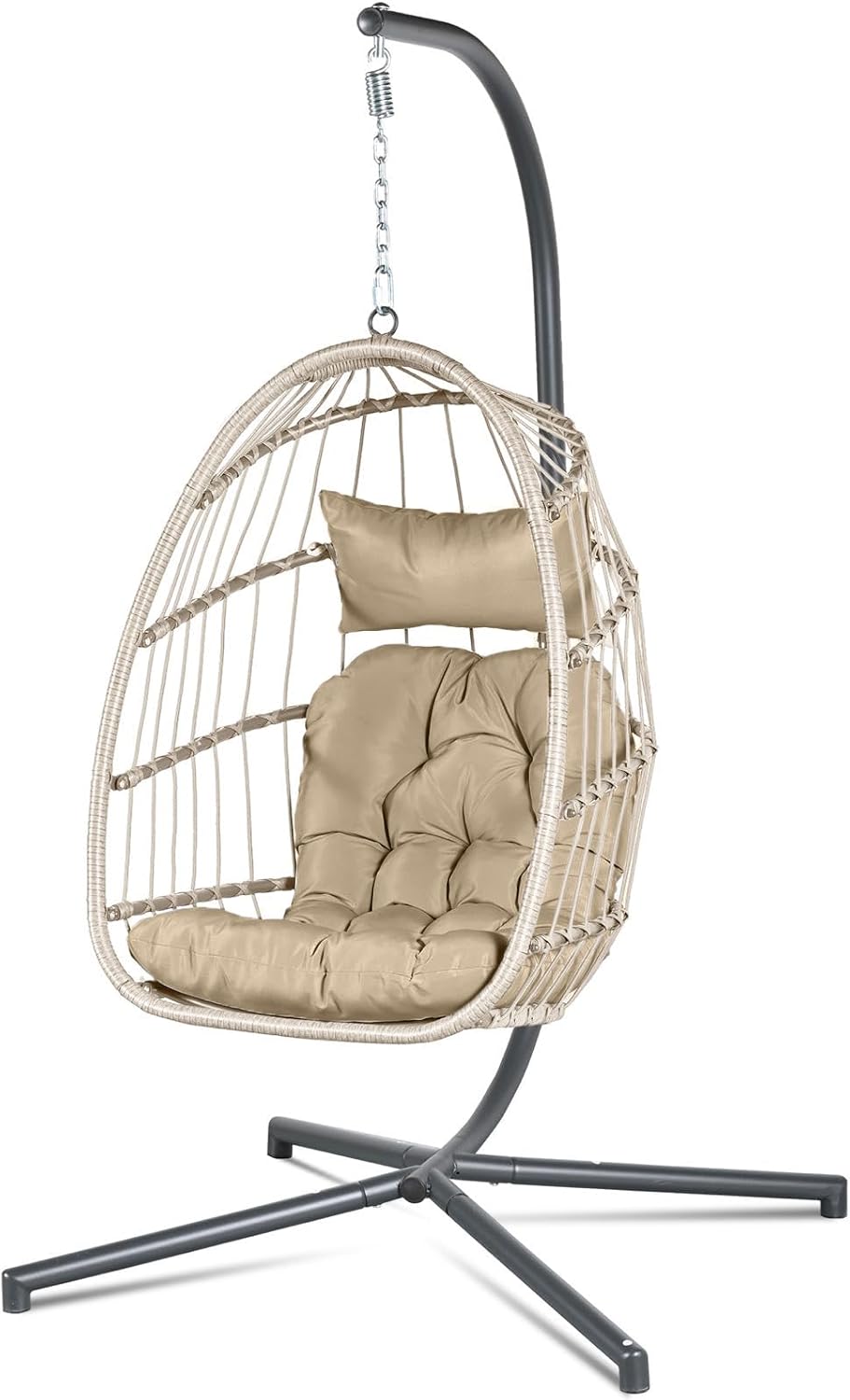 Econohome Hanging Egg Chair with Stand for Indoor Outdoor Use
