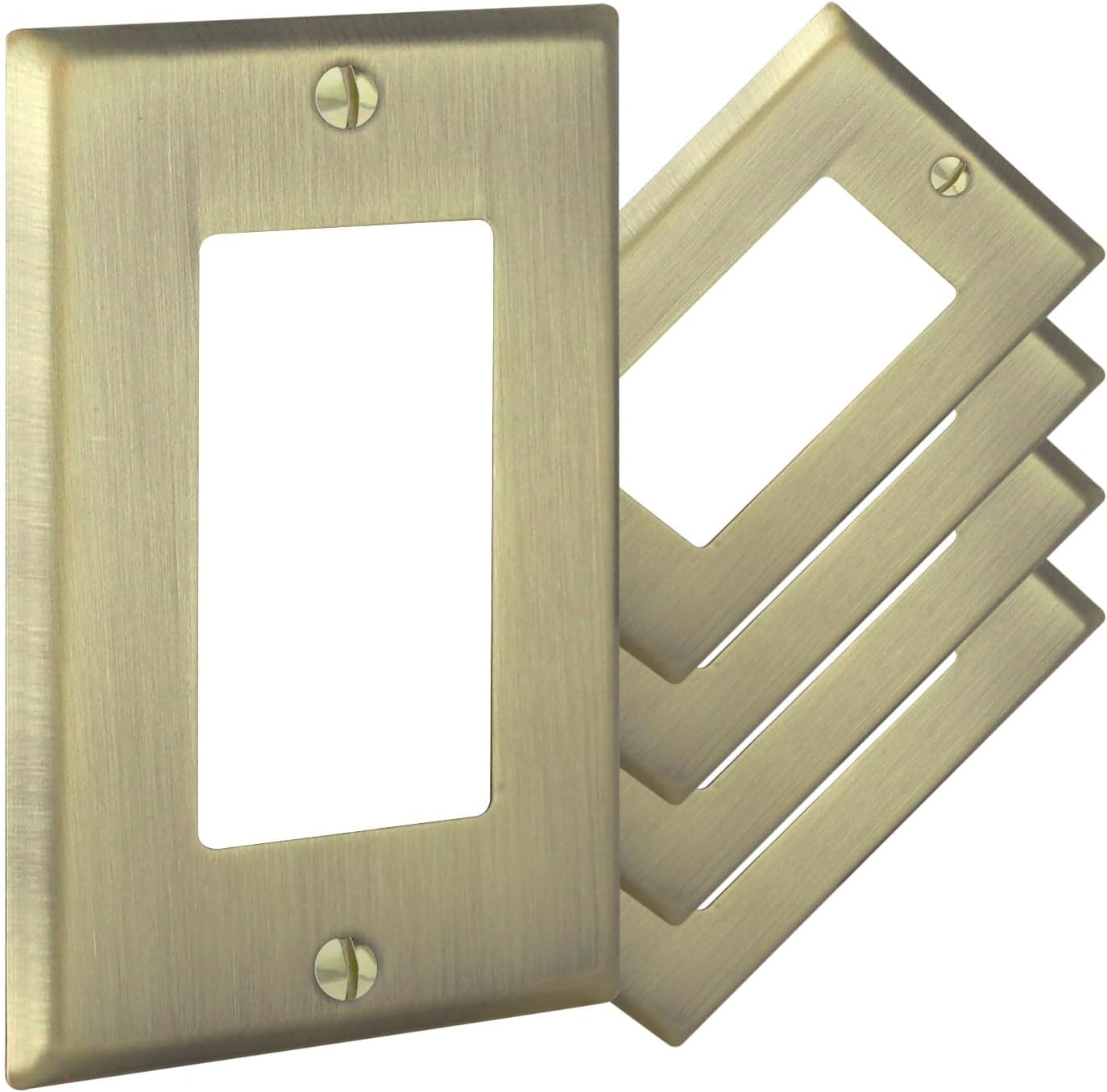 Antique Gold Metal Light Switch Wall Plate by Rio Salto - 5-Pack