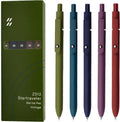 Gel Pens 5 Pcs 0.5mm Black Ink Fine Point - Smooth Writing Vintage