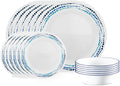 Corelle Vitrelle 18-Piece Dinnerware Set Ocean Blue - Durable