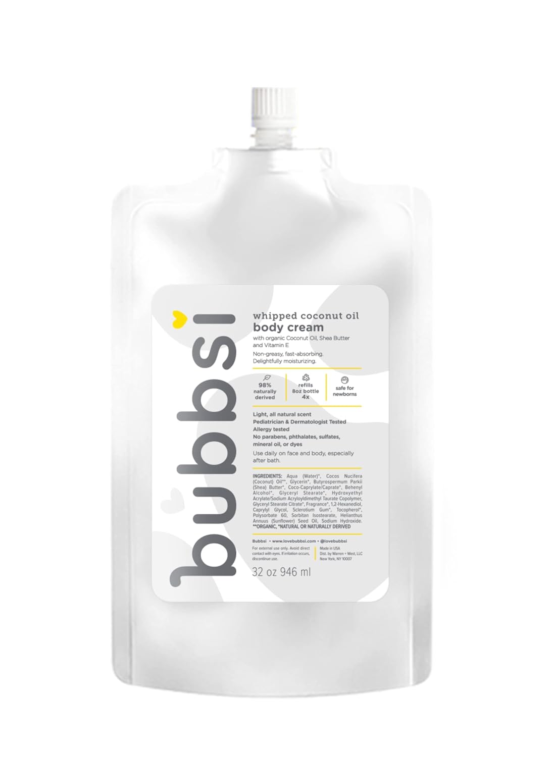 Bubbsi Whipped Coconut Oil Baby Lotion for Eczema Relief