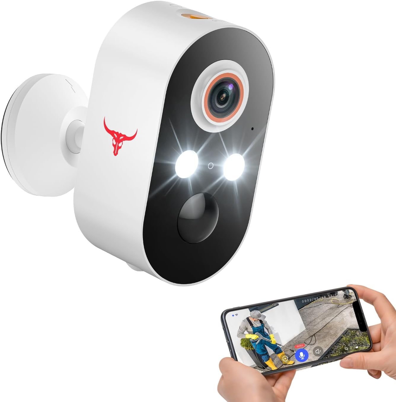 1080p Wireless Security Camera | Color Night Vision & AI Detection
