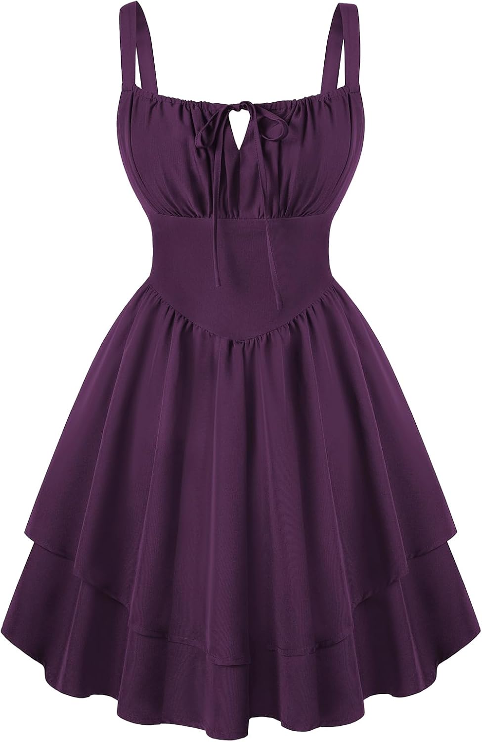 Scarlet Darkness Mini Corset Dress for Women with Ruffles