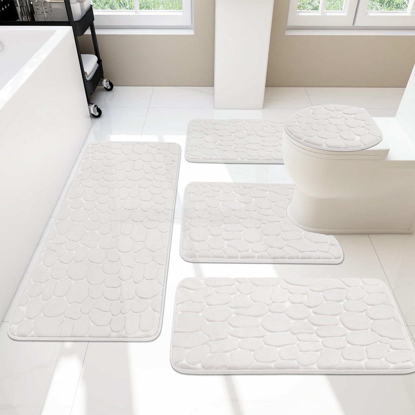 YIHOUSE Bathroom Rugs Sets 5 Piece for Ultimate Comfort and Style