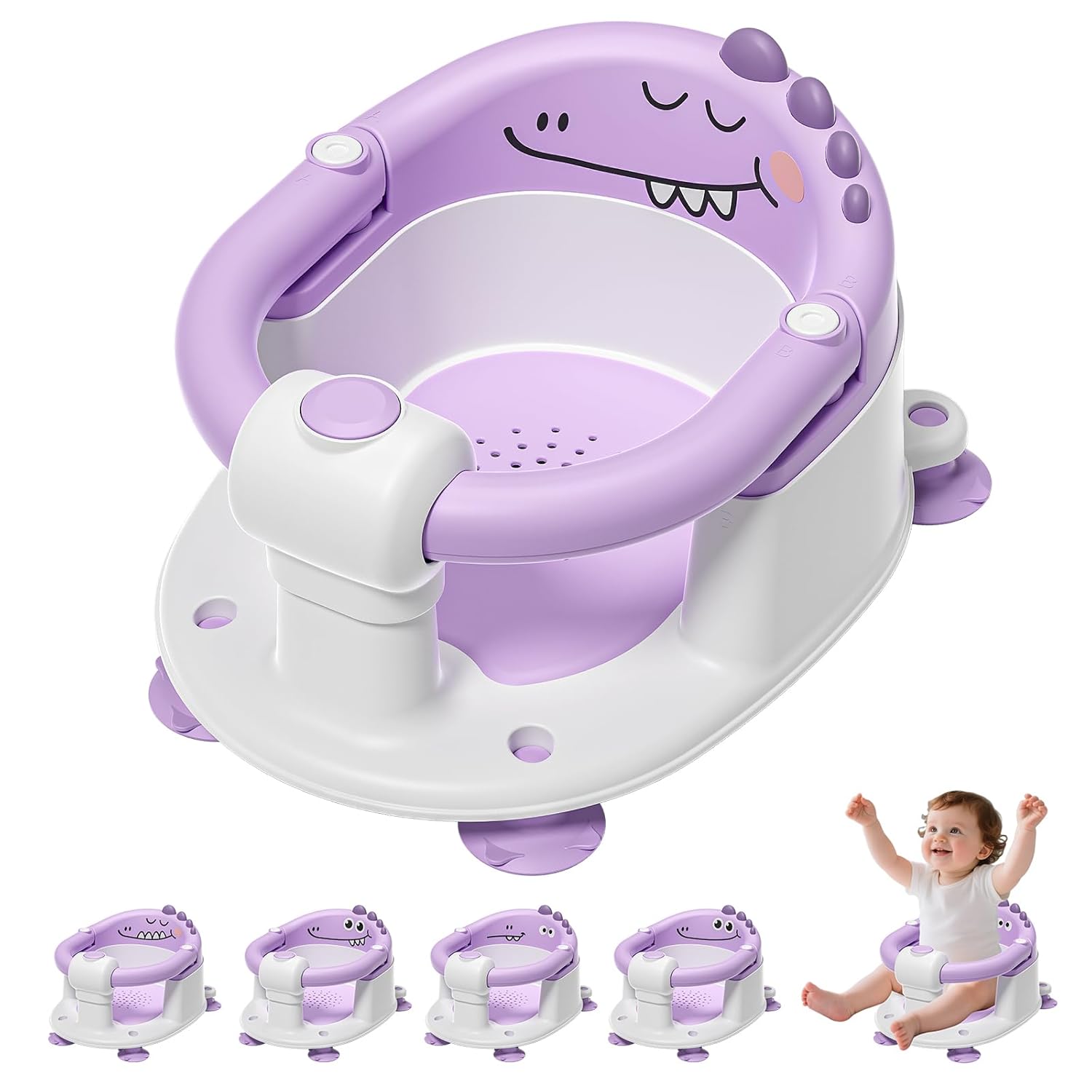 TPN Baby Bath Seat for Babies 6 Months & Up, Non-Slip Design
