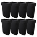 23 Gallon Stretch Spandex Trash Can Cover 8 Pack - Event-Ready Black