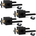 Bed/Bath Door Lever Privacy Lock in Aged Matt Black - 4Pack