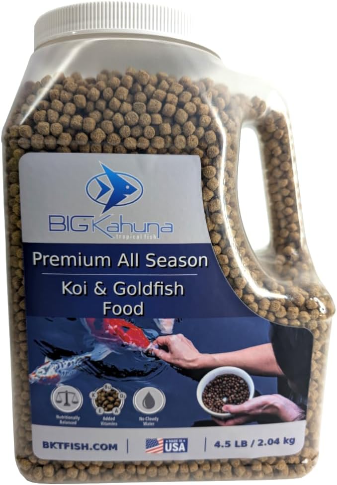 Big Kahuna Koi Fish Food Pellets for Healthy Colorful Fish