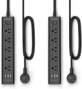 Surge Protector Power Strip 15 ft Cord with USB-C - 8-in-1 Protection