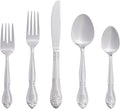 RiverRidge Rose Monogrammed Flatware Set 46 Piece - Elegant Everyday