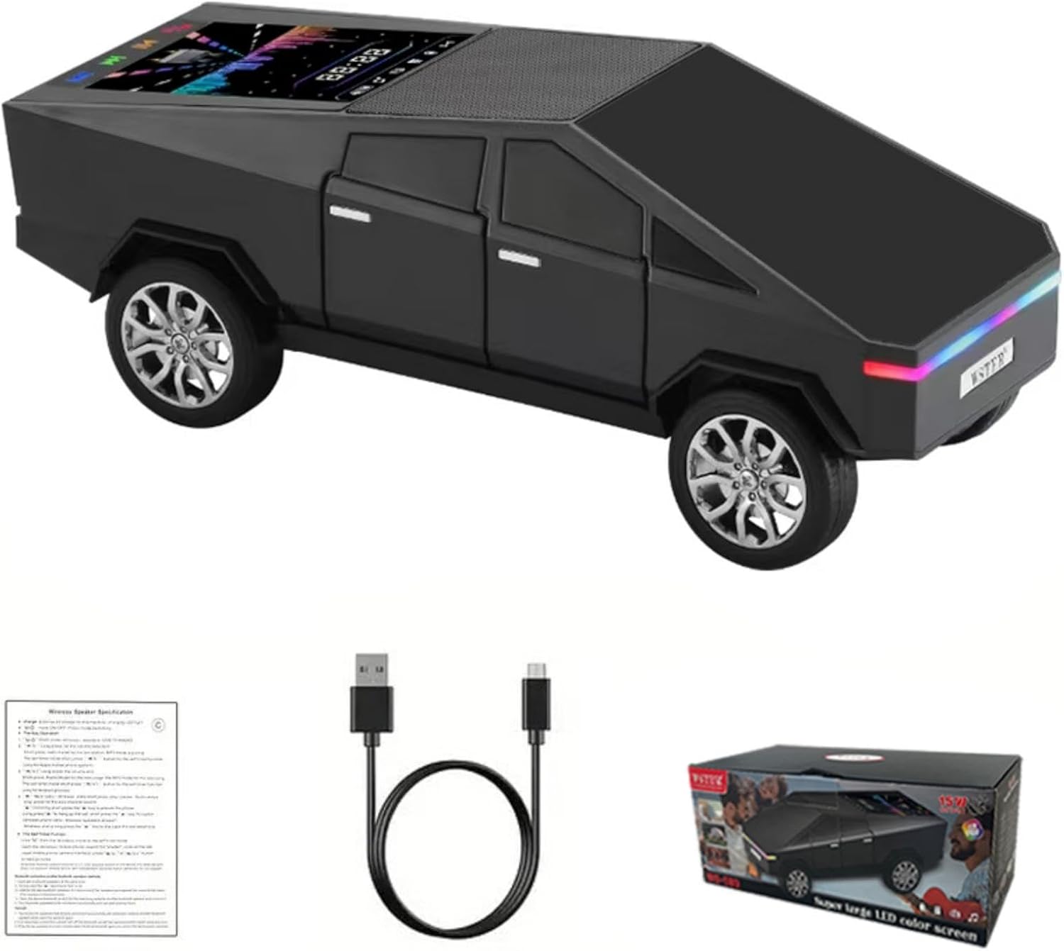 WS-580 Bluetooth Pickup Truck Replica Speaker with HD Sound