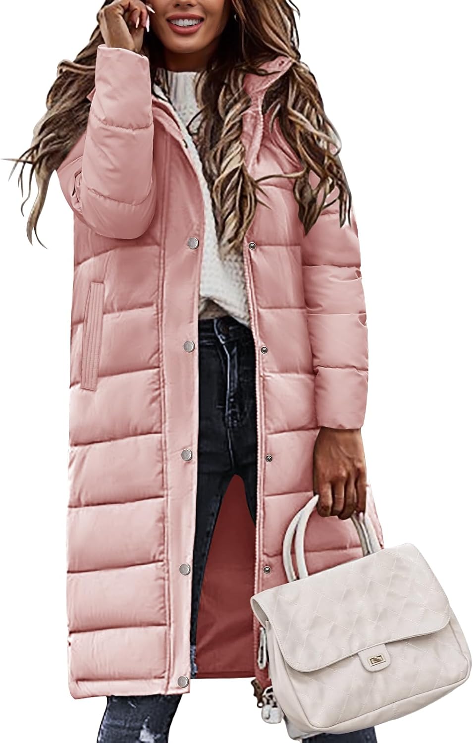 HEEKPEK Womens Winter Long Puffer Coats for Warmth and Style