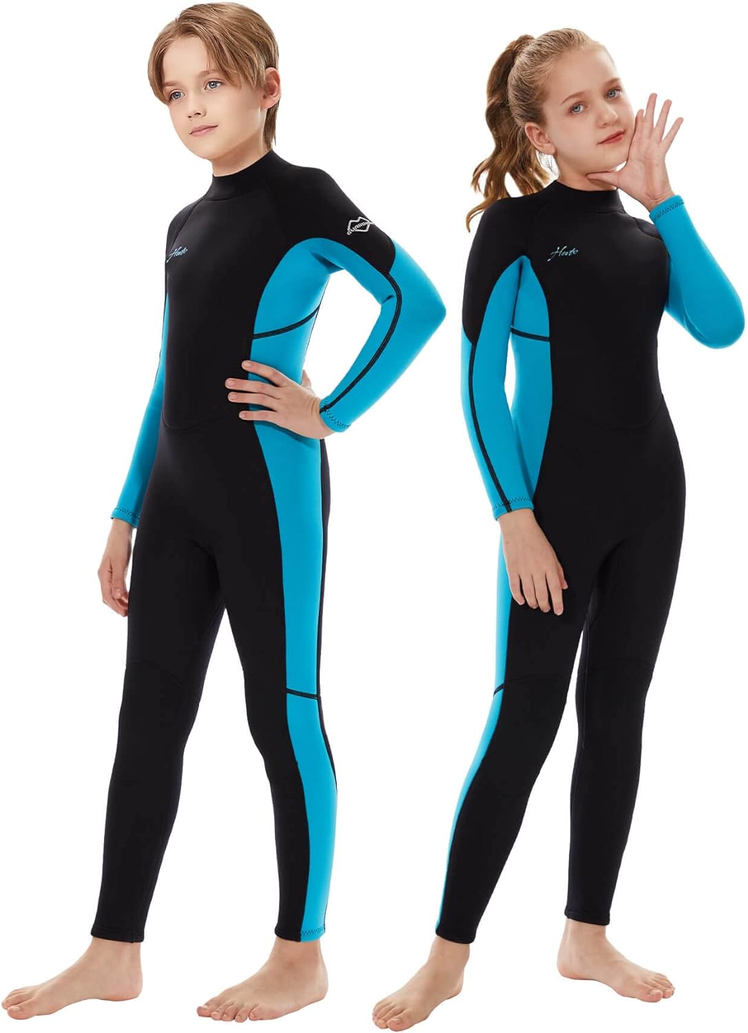 Hevto Kids Wetsuit for Boys Girls - 3/2mm Neoprene Full Suit