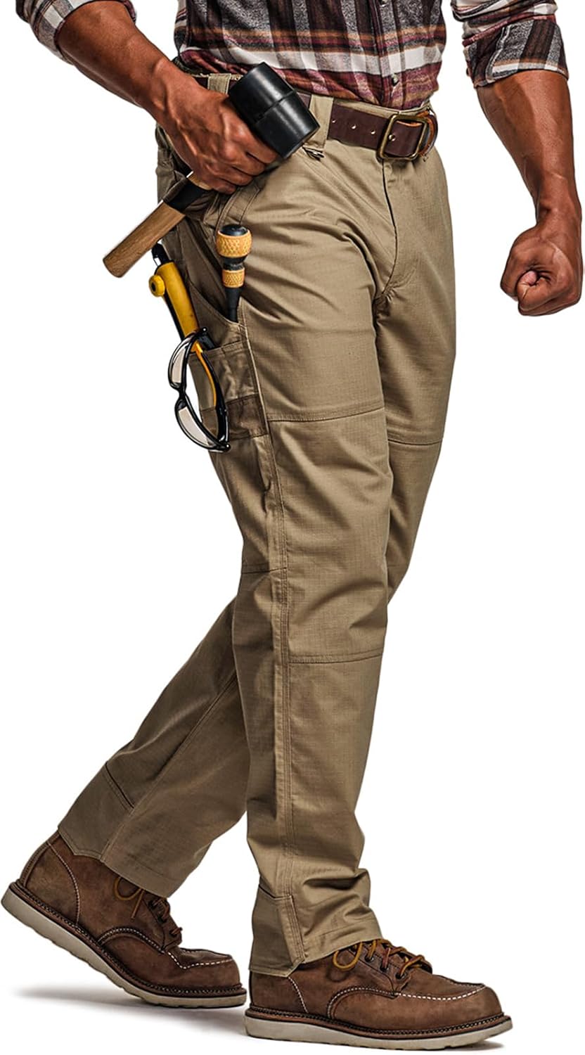 CQR Men's Quick Dry Work Pants for Tactical Outdoor Activities