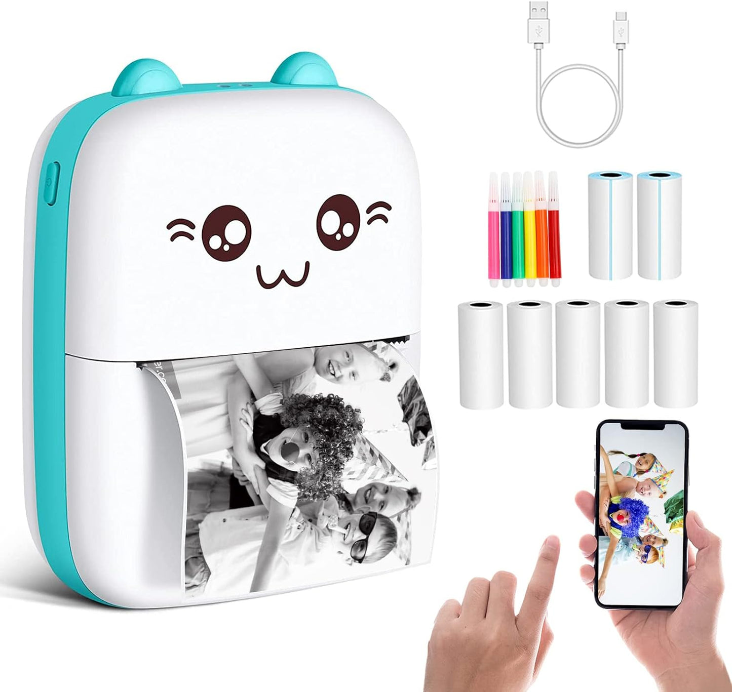 Portable Bluetooth Mini Printer: Label, Picture, Memo Maker