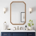 WallBeyond 24 in x 36 in Rounded Corner Arch Wall Mirror - Light
