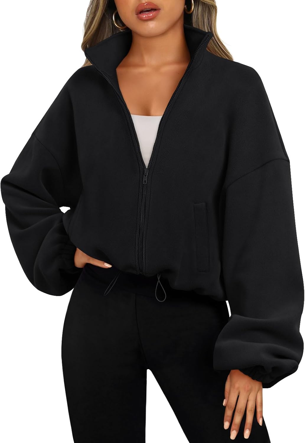 AUTOMET Womens Fleece Jackets Zip Up for Cozy Winter Style