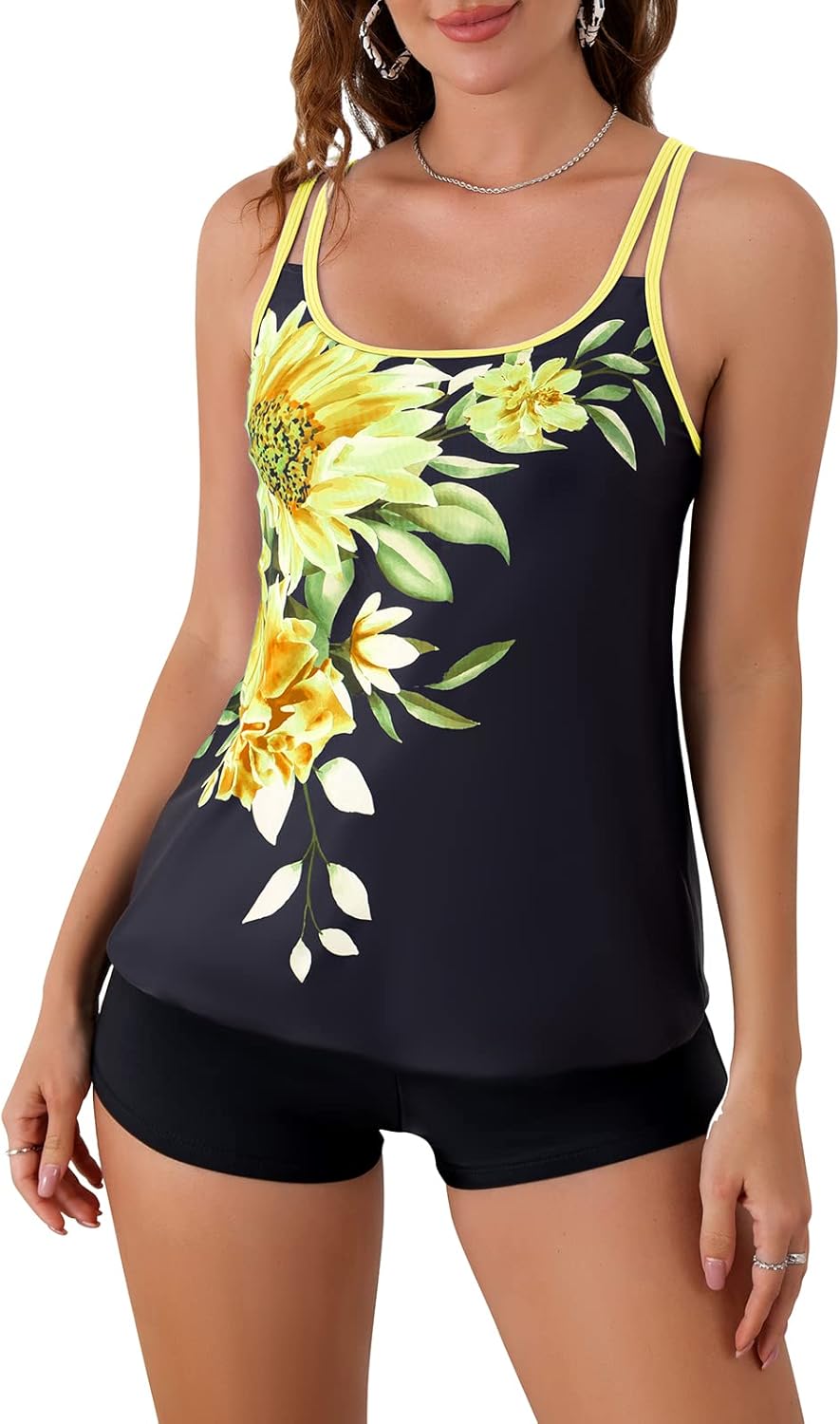 B2prity Tankini Swimsuits for Women with Tummy Control Design