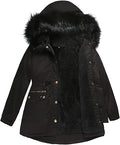 MODFUL Women's Warm Winter Heavy Coat with Fur Hood for Comfort