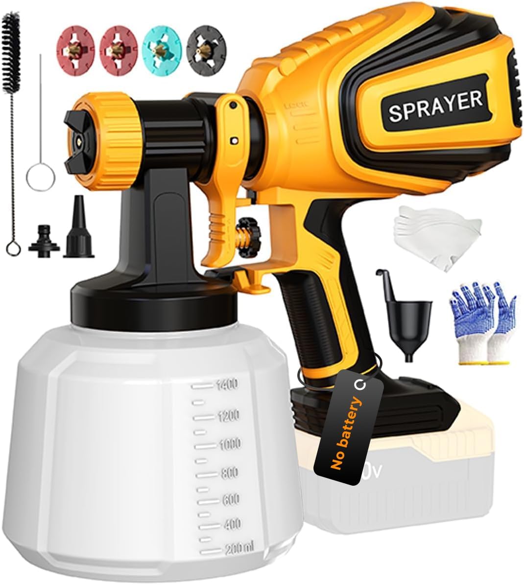 Cordless Paint Sprayer for Dewalt 20V MAX by Fuziiav