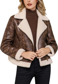 DIASHINY Women's Faux Shearing Fur Winter Coat for Style