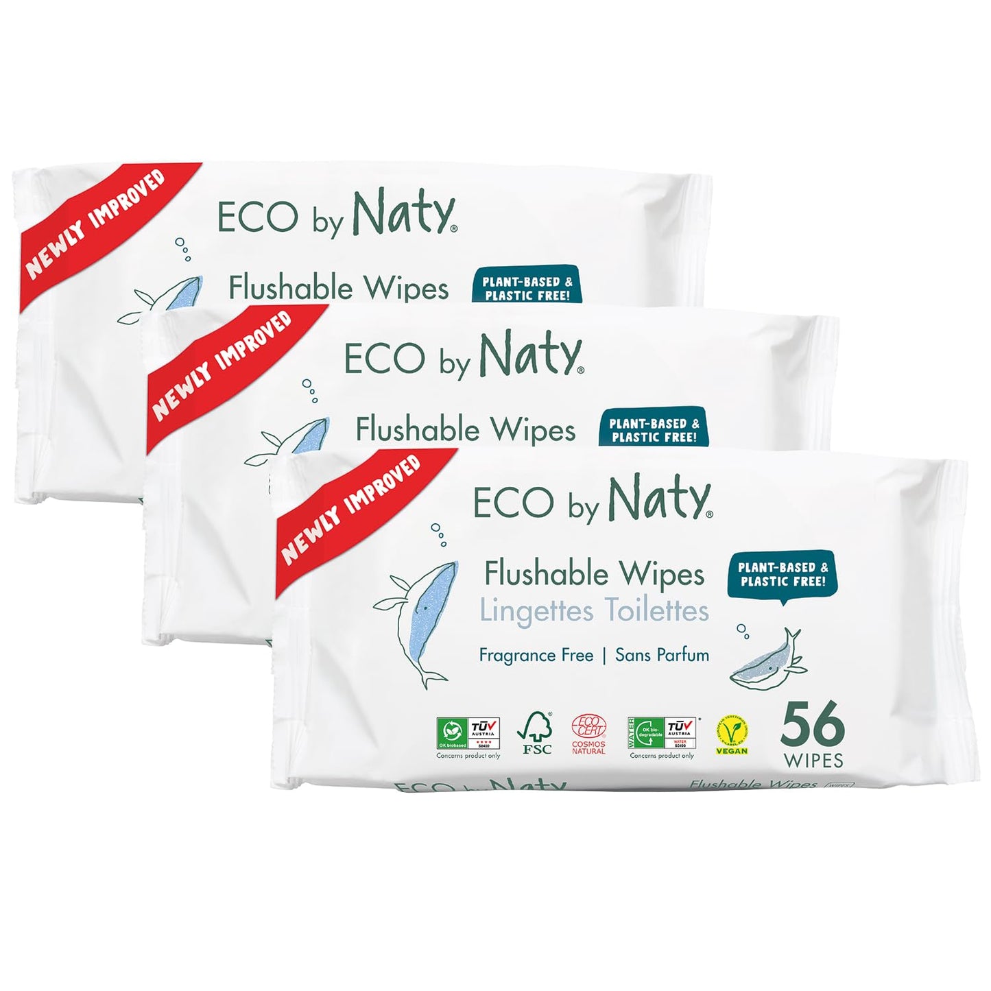 Compostable Plant-Based Baby Wipes by Eco by Naty